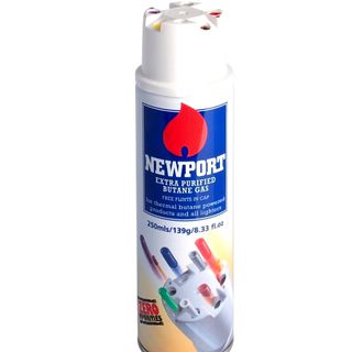 Newport Gas Butane 250ml Refill Can (Carton of 12 Cans)