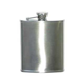 Hip Flask Brushed Chrome 5 oz Square