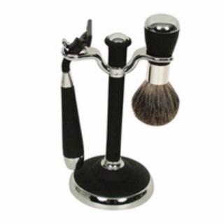 Comoy WG Shave Set Black/Chrome - Soft Touch Brush