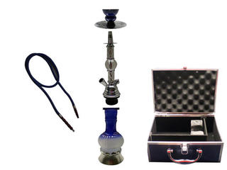 Shisha Pipe 1 Hose with Light and Aluminium Case
