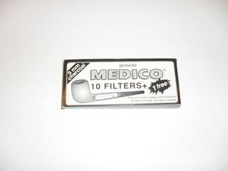 Medico 9mm Pipe Filters (Charcoal)