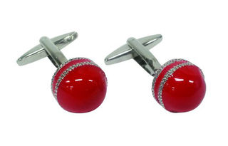 Cuff Links Cricket Ball