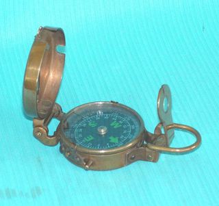 Brass Replica Antique Military Compass 50mm