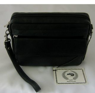 Baron Black Leatherette Clutch Bag