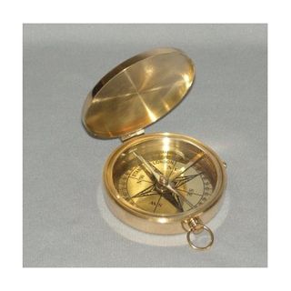 Brass Replica Pocket Compass 76mm