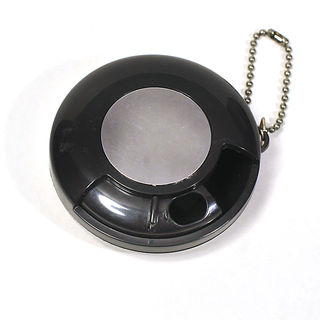 Keyring Ashtray Plain Black 40mm Diameter