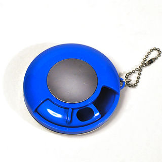 Keyring Ashtray Plain Blue 40mm Diameter