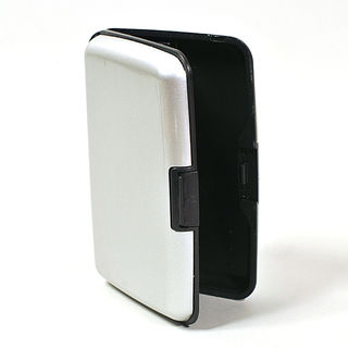 Card Holder Grey Anodised High Polish Metal