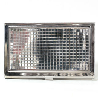 Card Holder High Polish Chrome Metal Chrome Tile Inset (4 Cols Missing)