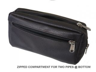 Pipe and Tobacco Brown Leather Pouch (200mm Long X 100mm High)