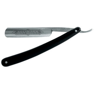 Dovo Straight Razor (Black Acrylic Cover) #100681 - 6/8 in Thick Blade