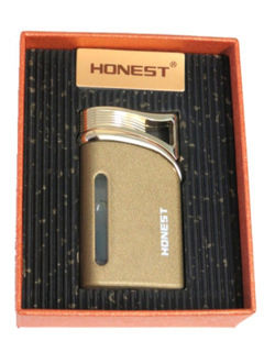 Gas Lighter Honest Brand Single Jet with Clearview Fuel Tank