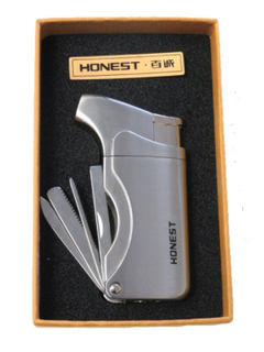 Gas Lighter Honest Brand Single Jet with Pipe Cleaning Tools