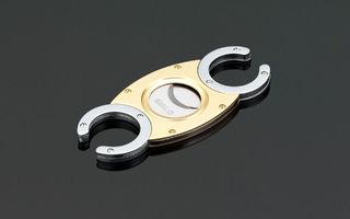 Siglo Cigar Cutter - CC Twin Blade Cutter - Gold with Silver
