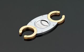 Siglo Cigar Cutter - CC Twin Blade Cutter - Silver with Gold