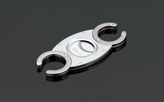 Siglo Cigar Cutter - CC Twin Blade Cutter - Silver with Silver