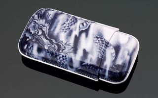 Tattoo Leather Cigar Case (3 Sticks) - Dragon