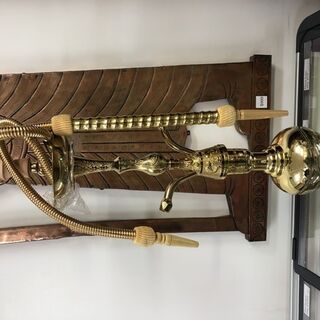 Khalil Mamoon Hookah in Gold with Two Hoses