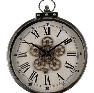 Wall Clock with Moving Gears - Fob Watch Style (46 X 70 cm)