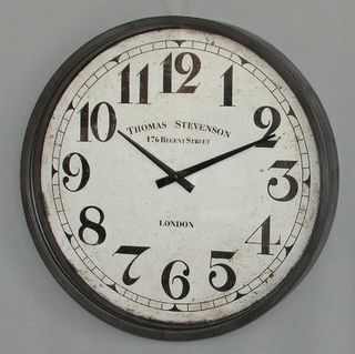 Wall Clock - Thomas Stevenson - 176 Regent Street - Black Iron (39 cm Diameter)