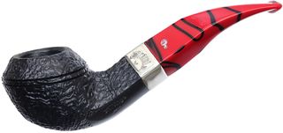 Peterson Pipe Classic Range, Dracula Series, Sandblasted Finish, 80s Shape with Fishtail Mouthpiece