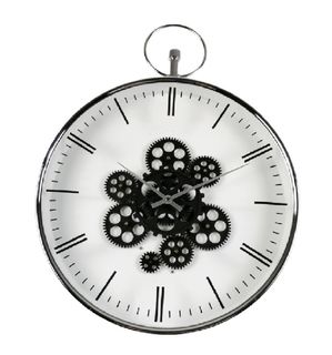 Wall Clock with Moving Gears - Fob Watch Style (40 X 50 cm)