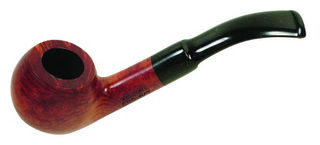 Falcon Coolway # 24 Walnut Stain, Rhodesian Bowl - Bent Stem