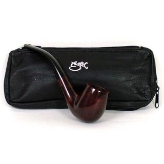Aztec TP2 Pipe And Tobacco Pouch Black