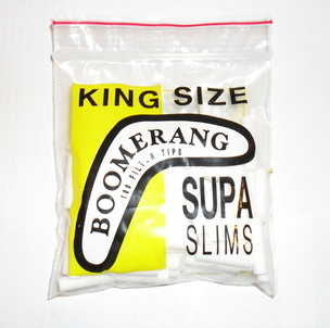 Filter Tips Boomerang Super Slim (Yellow) Kingsize Bag of 24 Packs