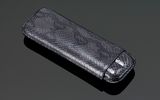 Lizard Skin Print Leather Cigar Cases