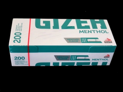 Gizeh Cigarette Tubes Menthol 5 X 200s Pipe Cigar Cigarette Shisha Tobacco Smoking Gifts At Gentlemens Corner