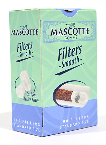 Mascotte Cigarette Filters Smooth Active Carbon (8mm) 10 Box Pack