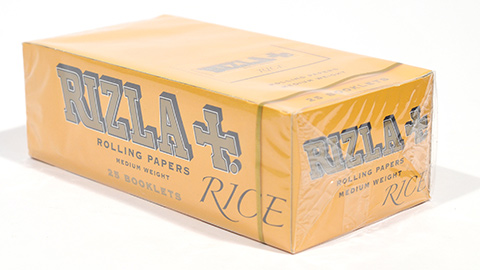 Rizla Rice Regular Yellow Double Rolling Papers Carton