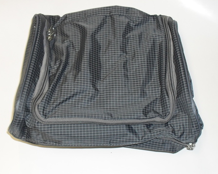 Rounded Zip Toilet Bag Grey Check