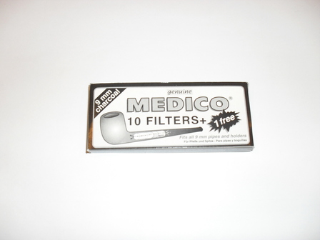 Medico 9mm Pipe Filters (Charcoal)