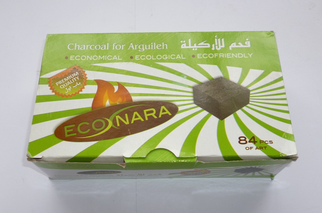 Econara Charcoal Pack (84 pieces - Flat Square) Premium Quality