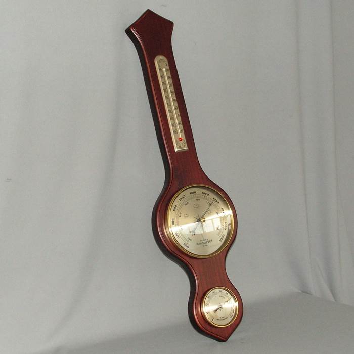 Barometer/Hygrometer & Thermometer (Full Size) (Mahogany Stain)