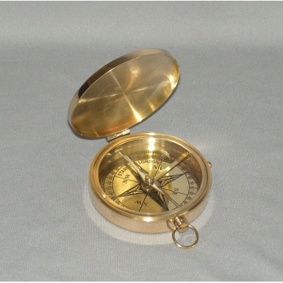 Brass Replica Pocket Compass 65mm