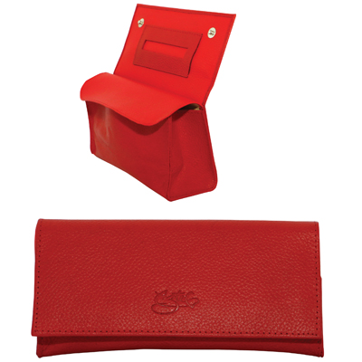 Tobacco Pouch Aztec 50gm Red Leather 