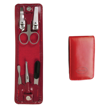 Comoy Small 6-Piece Folding Manicure Set Red
