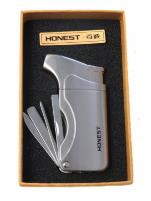 Gas Lighter Honest Brand Single Jet with Pipe Cleaning Tools