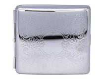 Cigarette Case Metal - Large Size - Silver Arabesque Finish - 8220 Range