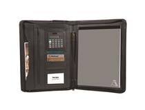 Leather Personal Organiser A4 Manager Folio Black