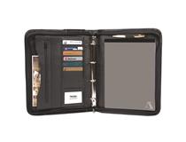 Leather Personal Organiser A4 Professional Folio Black