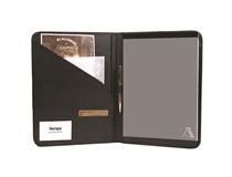 Leather Personal Organiser A4 Slim Fit Folio Black