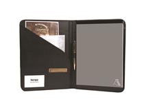 Leather Personal Organiser A4 Slim Fit Folio Black