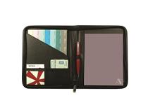 Leather Personal Organiser A5 Manager Folio Black