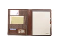Leather Bound Work Capsule A4 Brown