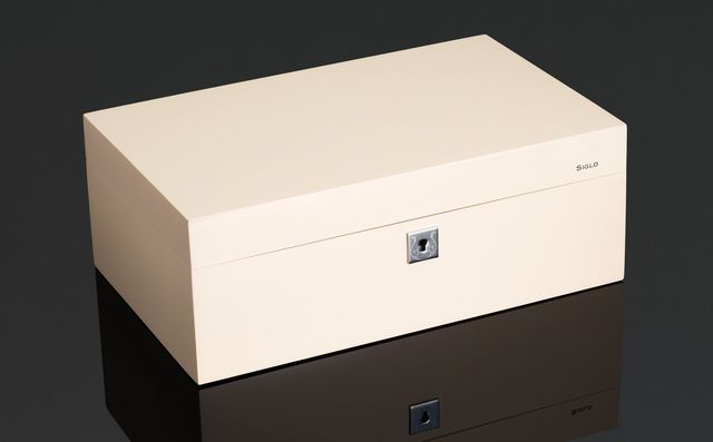 Cigar Humidor - Vibrant Series - 75 Stick - Ivory White