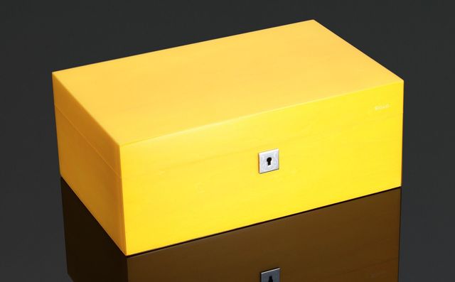 Cigar Humidor - Vibrant Series - 75 Stick - Sunny Yellow